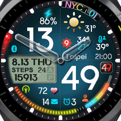 GraceZS watch face, animated preview